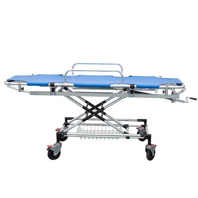 quality  Blue Aluminum Alloy Emergency Ambulance Stretcher Bed For First Aid factory
