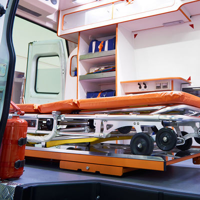 Aluminum Alloy Foldable Ambulance Stretcher Orange Surgical Stretcher