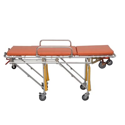 Hospital Stretcher Orange Ambulance Gurney Class I Ambulance Stretcher Trolley