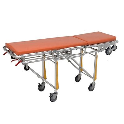 Hospital Stretcher Orange Ambulance Gurney Class I Ambulance Stretcher Trolley