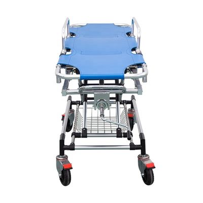 Blue Ambulance Stretcher Bed Aluminum Alloy Medical Stretcher Transport