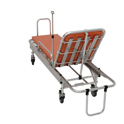 Orange Automatic Loading Stretcher Wheel Stretcher Hospital Safety Standard