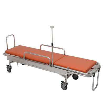 Orange Automatic Loading Stretcher Wheel Stretcher Hospital Safety Standard