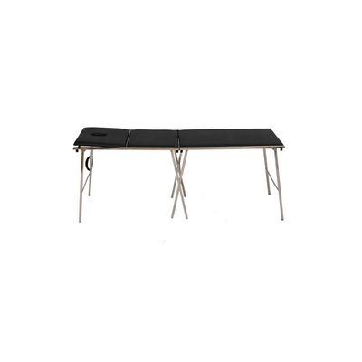 Commercial Foldable Patient Examination Couch Black Hospital Examination Bed