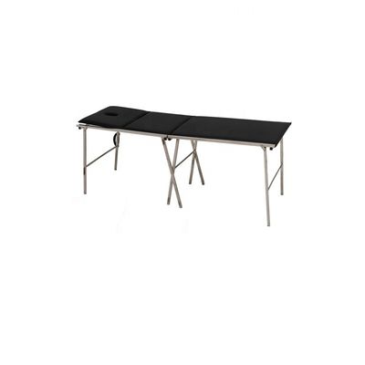 Commercial Foldable Patient Examination Couch Black Hospital Examination Bed