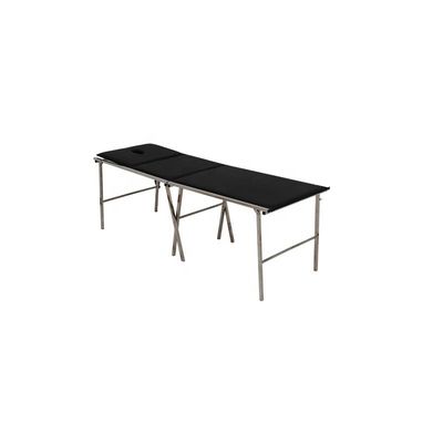 Commercial Foldable Patient Examination Couch Black Hospital Examination Bed