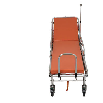 Orange Automatic Loading Stretcher Wheel Stretcher Hospital Safety Standard