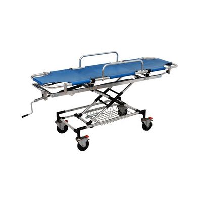 Aluminum Alloy Emergency Hospital Bed Blue Emergency Stretcher Bed