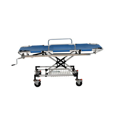 Aluminum Alloy Emergency Hospital Bed Blue Emergency Stretcher Bed