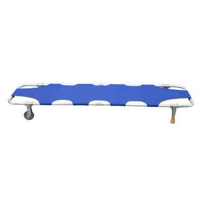Class I Instrument Classification Metal Medical Folding Stretcher with Wheels